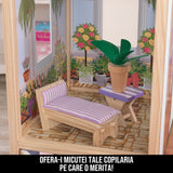 Casuta pentru Papusi din Lemn cu Mobilier Sweet Little Home