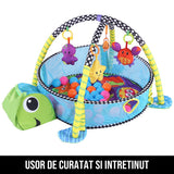 Centru de Activitati si Piscina cu Bile 3 in 1 pentru Bebelusi Endless Fun