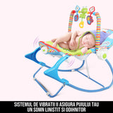 Fotoliu Balansoar 2 in 1 cu Vibratii si Muzica MyLittleWorld