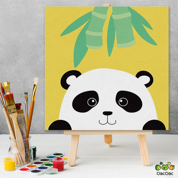 Panda Simpatic - Set Pictura pe Numere pentru Copii