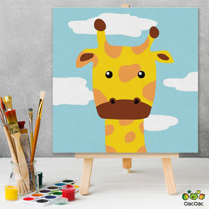 Girafa Jucausa - Set Pictura pe Numere pentru Copii