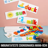 Joc Educativ cu Litere din Lemn pentru Invatare Limba Engleza Spelling Master