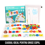 Joc Educativ cu Litere din Lemn pentru Invatare Limba Engleza Spelling Master