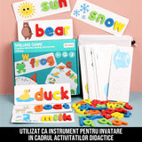 Joc Educativ cu Litere din Lemn pentru Invatare Limba Engleza Spelling Master