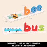 Joc Educativ cu Litere din Lemn pentru Invatare Limba Engleza Spelling Master