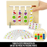 Joc Educativ de Potrivire Culori si Fructe din Lemn ThinkFast