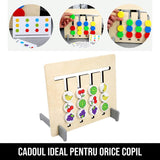 Joc Educativ de Potrivire Culori si Fructe din Lemn ThinkFast