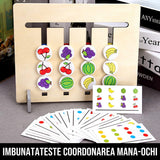 Joc Educativ de Potrivire Culori si Fructe din Lemn ThinkFast