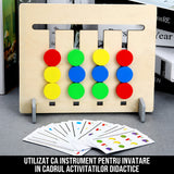 Joc Educativ de Potrivire Culori si Fructe din Lemn ThinkFast