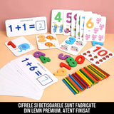Joc Matematic cu Cifre, Betisoare si Cartonase Reutilizabile EasyLearn