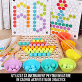 Joc de Indemanare cu Bile din Lemn Rainbow Fun