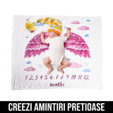 Paturica Milestone pentru Fotografii Bebelusi