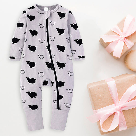 Pijama tip Salopeta pentru Copii - Model Little Lamb