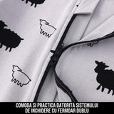 Pijama tip Salopeta pentru Copii - Model Little Lamb