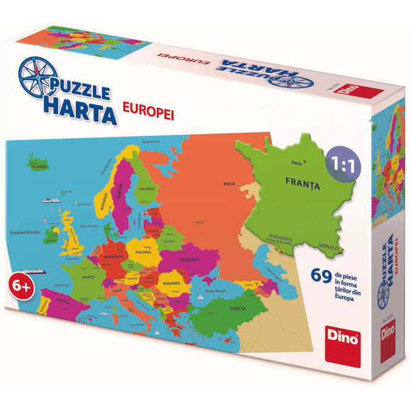 Dino Toys - Puzzle Harta Europei (69 Piese)